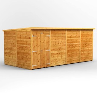 16 x 8 Power Pent Double Door Shed No Windows