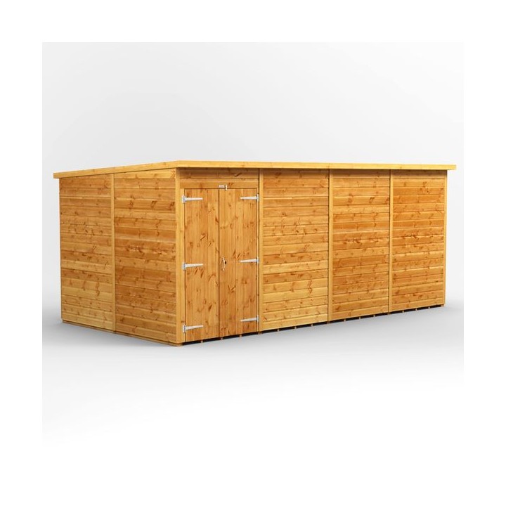 16 x 8 Power Pent Double Door Shed No Windows