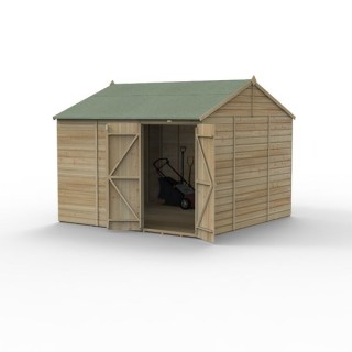 Beckwood 10x10 Reverse Apex Shed No Windows Double Door