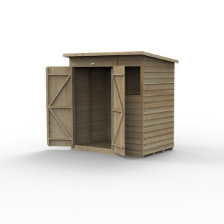 4LIFE Pent Shed 6 x 4 - No Windows - Double Door Installed
