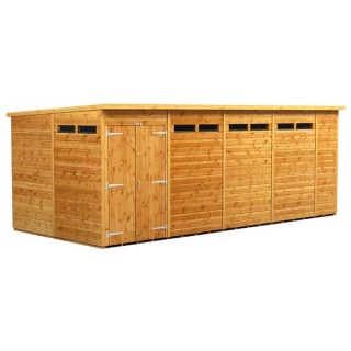 18 x 8 Power Pent Double Door Security Shed