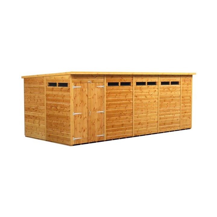 18 x 8 Power Pent Double Door Security Shed