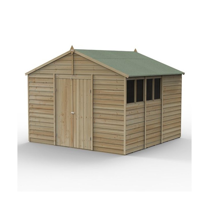 4LIFE Apex Shed 10 x 10 - Double Door - 4 Windows