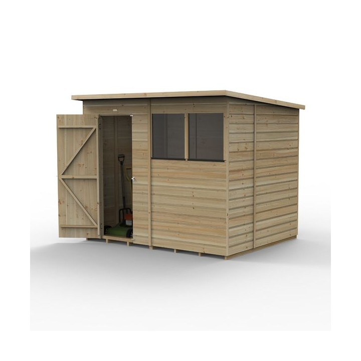 Beckwood 8x6 Pent Shed 2 Windows Installed