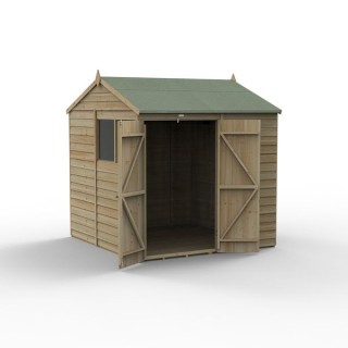 4LIFE Reverse Apex Shed 7 x 7 - Double Door - 2 Windows Installation