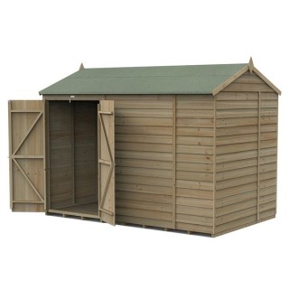 4LIFE Reverse Apex Shed 10 x 6 - Double Door - No Windows