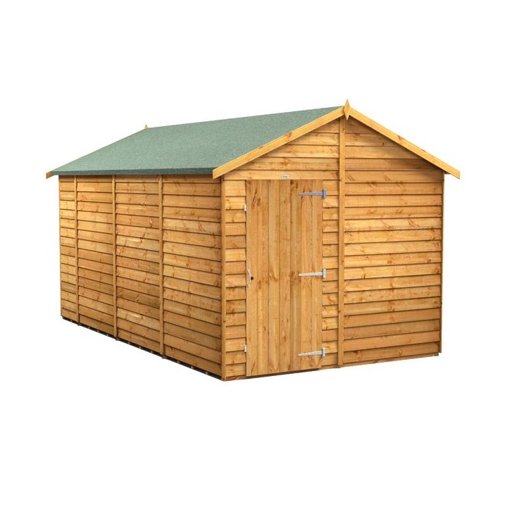 14 x 8 Power Overlap Apex Windowless Shed