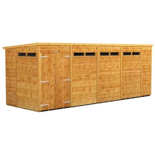 18 x 6 Power Pent Double Door Security Shed