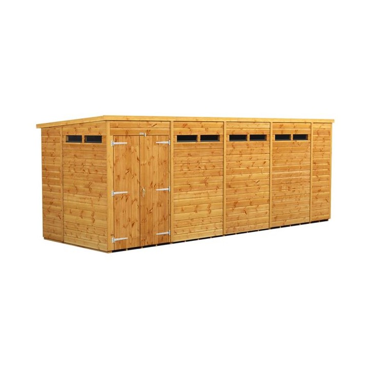 18 x 6 Power Pent Double Door Security Shed
