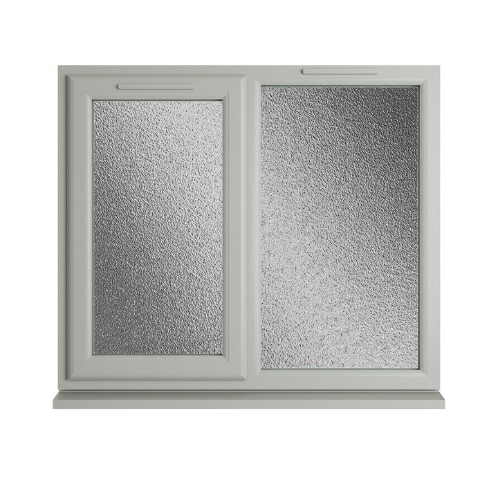 Crystal Triple Glazed uPVC Window Agate/White Left Hung 1190mm x 965mm Obscure