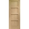 XL SHAKER OAK PRE FINISHED 4 PANEL DOOR 1981 X 762 X 35MM