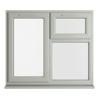Crystal Double Glazed uPVC Window Agate/White Left Hung 1190mm x 1190mm Clear