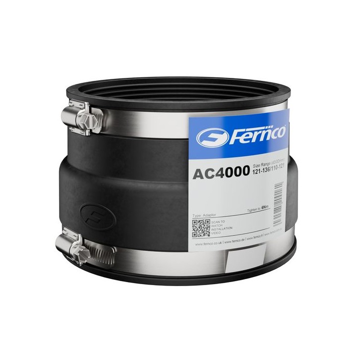 Fernco AC4000 Adaptor Coupling 121-136/110-121