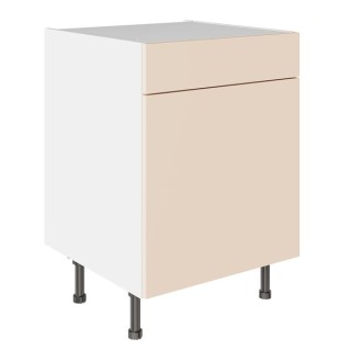 Flatpack 600 Drawerline Base Cabinet Slab Supermatt Cashmere