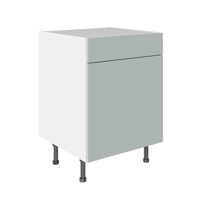 Flatpack 600 Drawerline Base Cabinet Slab Supermatt Aquamarine