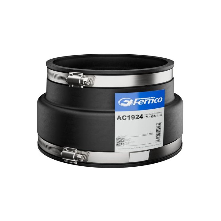 Fernco AC1924 Adaptor Coupling 170-192/144-160mm