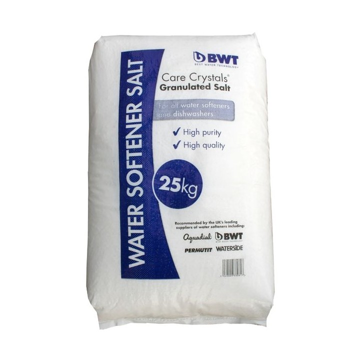 BWT Water Softener and Dishwasher Care Crystals Granulated Salt 25KG