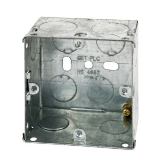 4TRADE 1 gang Metal Back Box 35mm