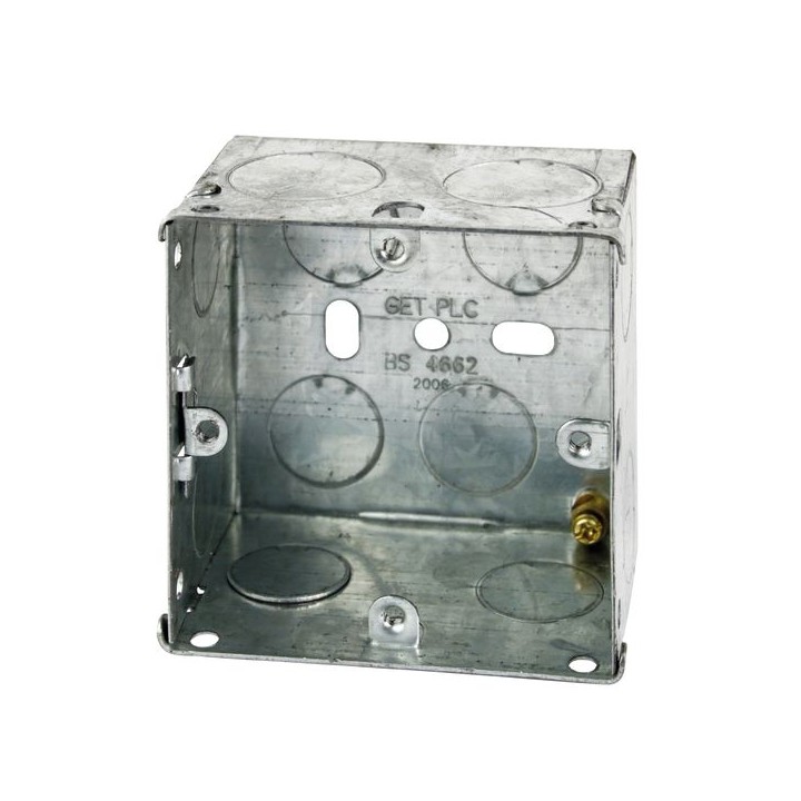 4TRADE 1 gang Metal Back Box 35mm