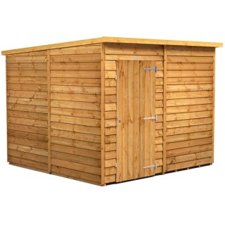 8 x 8 Power Overlap Pent Windowless Shed