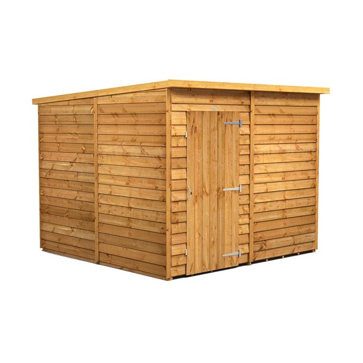 8 x 8 Power Overlap Pent Windowless Shed
