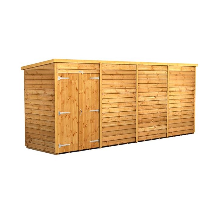 16 x 4 Power Overlap Pent Double Doors No Windows