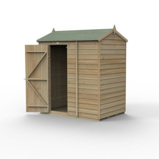 4LIFE Reverse Apex Shed 6 x 4 - Single Door - No Windows