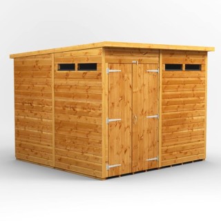 8 x 8 Power Pent Double Door Security Shed