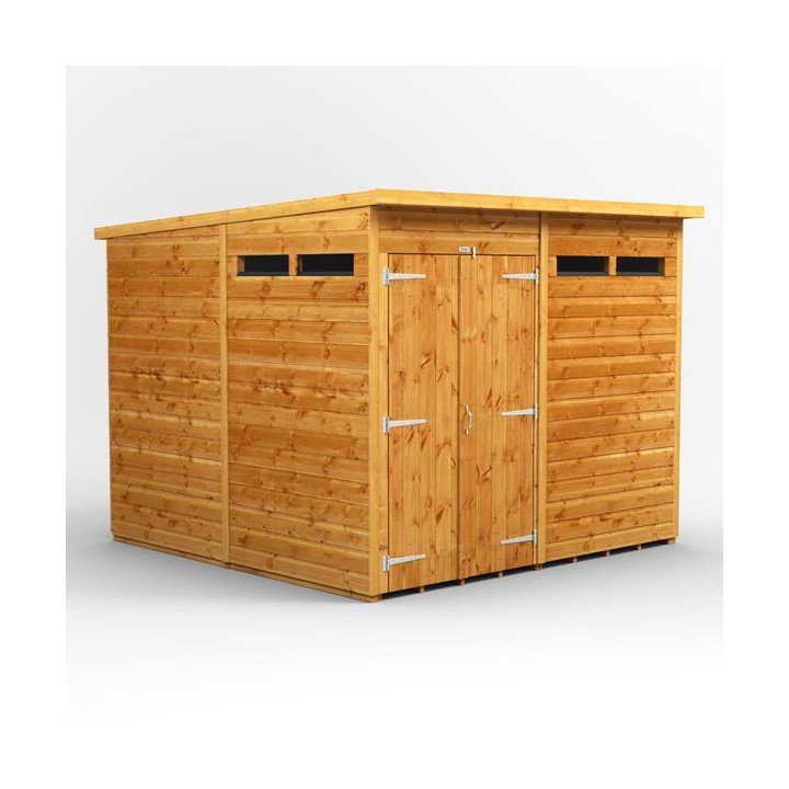 8 x 8 Power Pent Double Door Security Shed