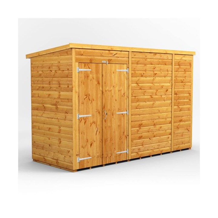 10 x 4 Power Windowless Pent Double Door