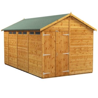 14 x 8 Power Apex Double Door Security Shed