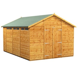 14 x 10 Power Apex Double Door Security Shed