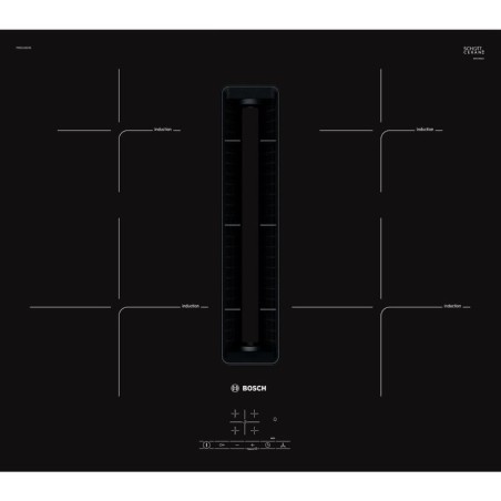 Bosch PIE611B15E Serie 4 Induction Venting Hob Black Glass 60cm Dtb