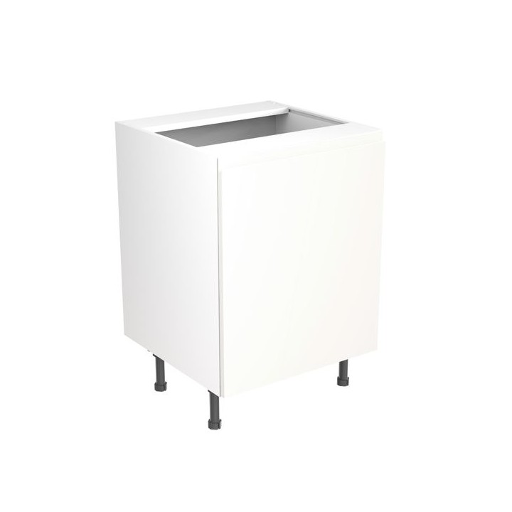 Flatpack Sink Base Unit J-pull Ultra Matt White 600mm - FKKJ0535