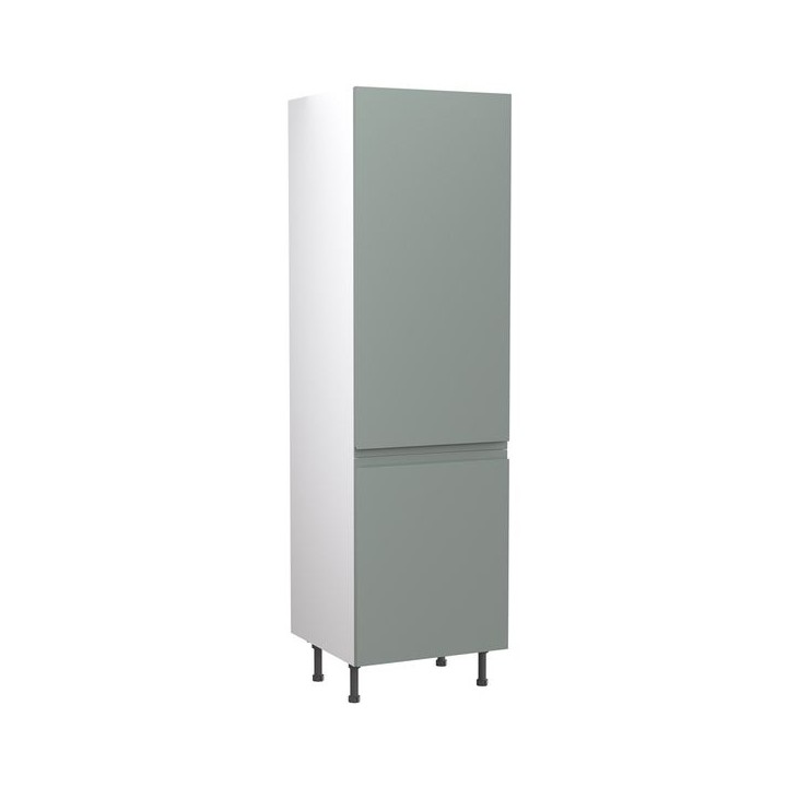 Flatpack 600 Larder Cabinet J-Pull Ultra Matt Sage Green