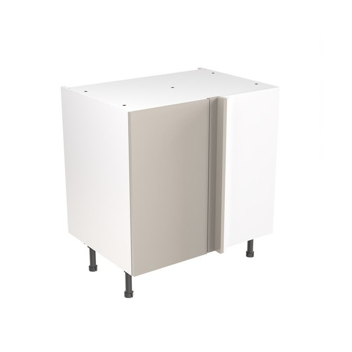 Flatpack 800 Blind Corner Base Kitchen Cabinet Value Slab Standard Matt Light Grey