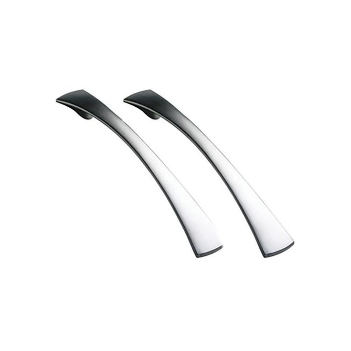 Kitchen Kit Only Tapered Bow Handle Satin Chrome Pack of 2 - KKHTBH
