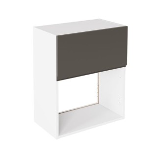 Flatpack 600 Microwave Wall Unit J-Pull Ultra Matt Graphite