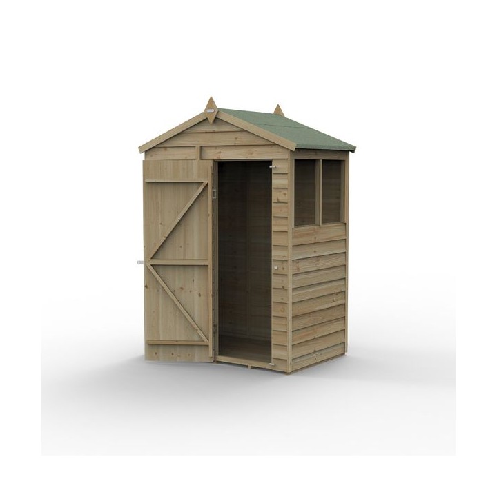 4LIFE Apex Shed 5 x 3 - Single Door - 2 Window Installation