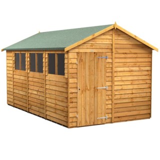 14 x 8 Power Overlap Apex Shed