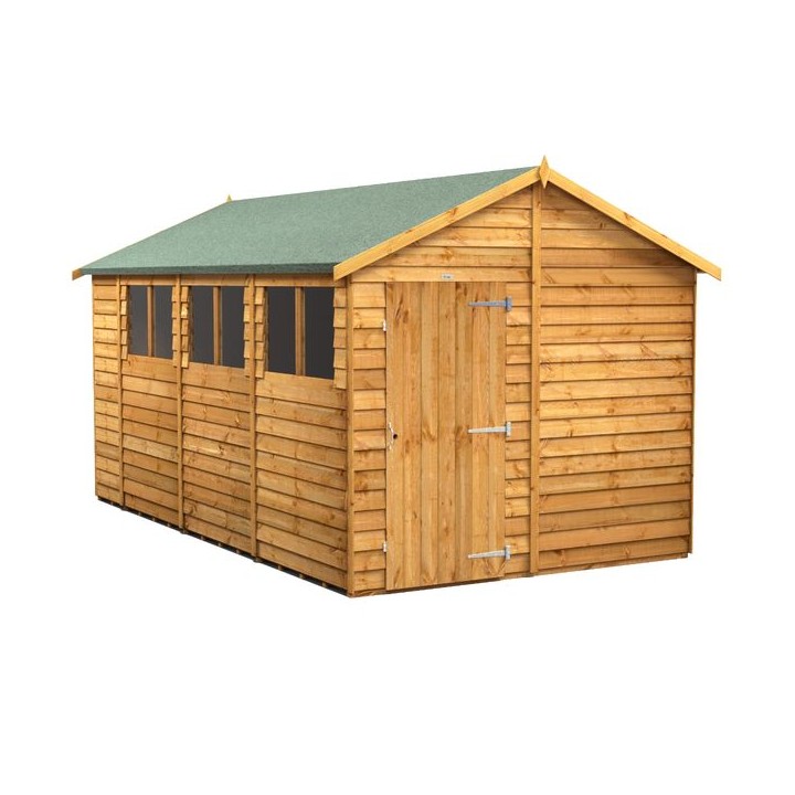 14 x 8 Power Overlap Apex Shed