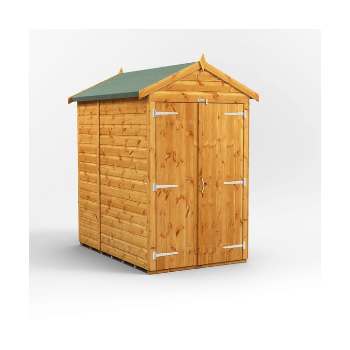 6 x 4 Power Windowless Apex Double Door