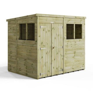 8x6 Premium Powersheds Pent Double Doors
