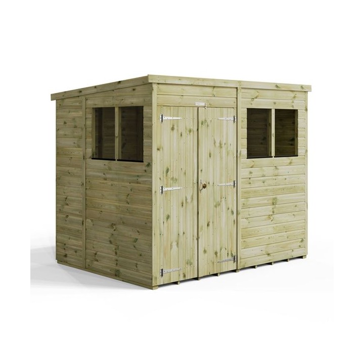 8x6 Premium Powersheds Pent Double Doors
