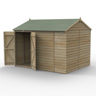 4LIFE Reverse Apex Shed 10 x 8 - Double Door - No Windows