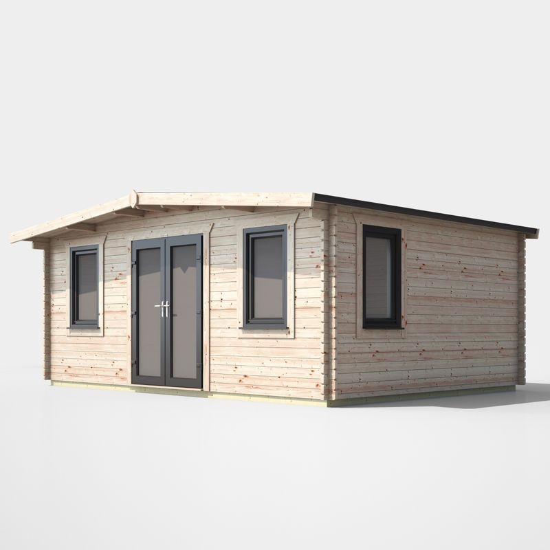 14 x 18 Power Chalet Log Cabin Centre Door 14 x 18 Power Chalet Log Cabin Centre Door