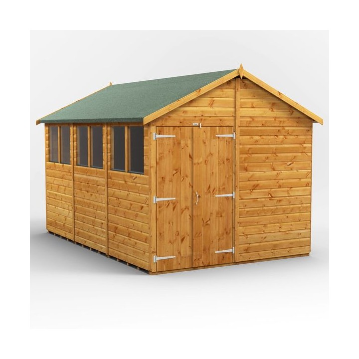 12 x 8 Power Apex Double Doors