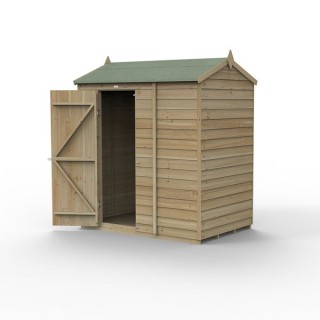 4LIFE Reverse Apex Shed 6 x 4 - Single Door - No Windows Installation