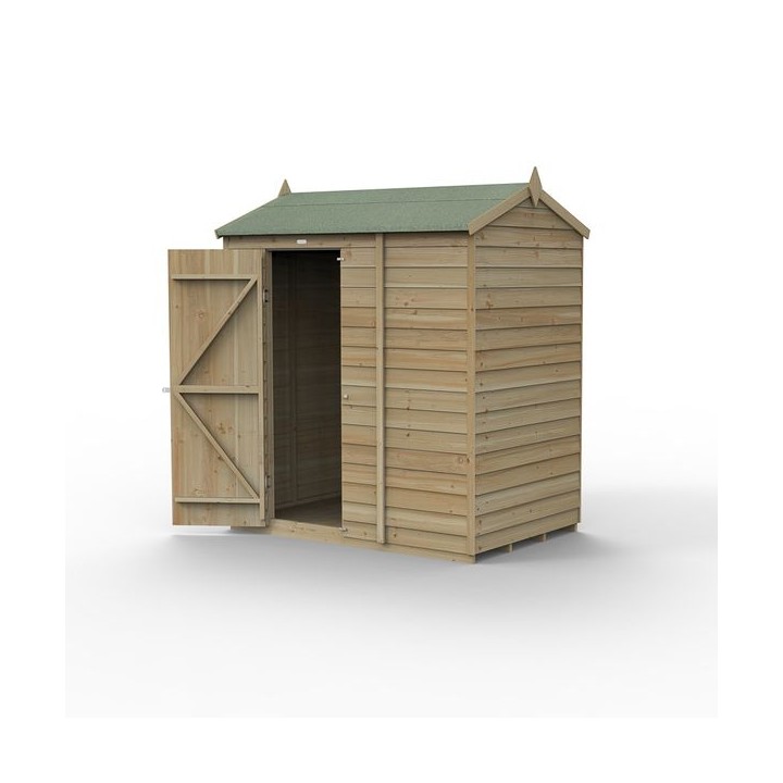 4LIFE Reverse Apex Shed 6 x 4 - Single Door - No Windows Installation