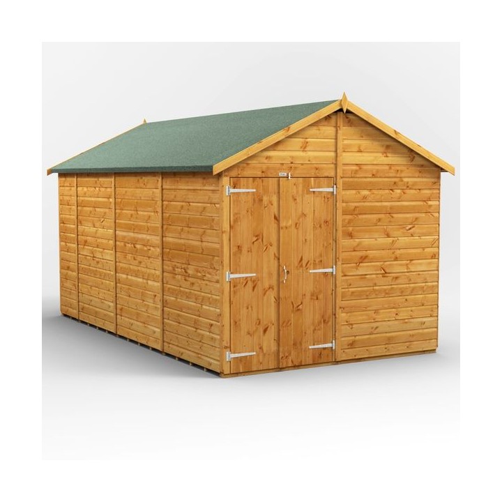 14 x 8 Power Windowless Apex Double Doors